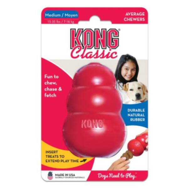 צעצוע קונג KONG קלאסיק אדום במידות שונות