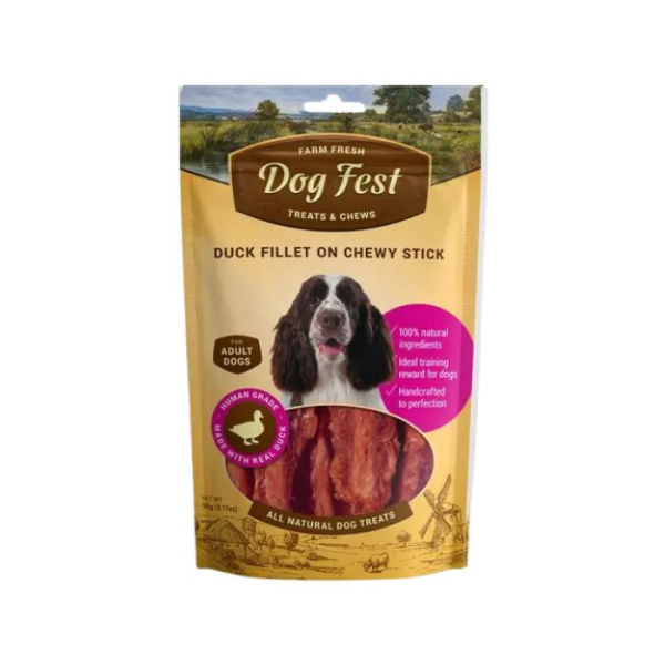 דוג פסט Dog Fest מקל לעיסה עטוף פילה ברווז