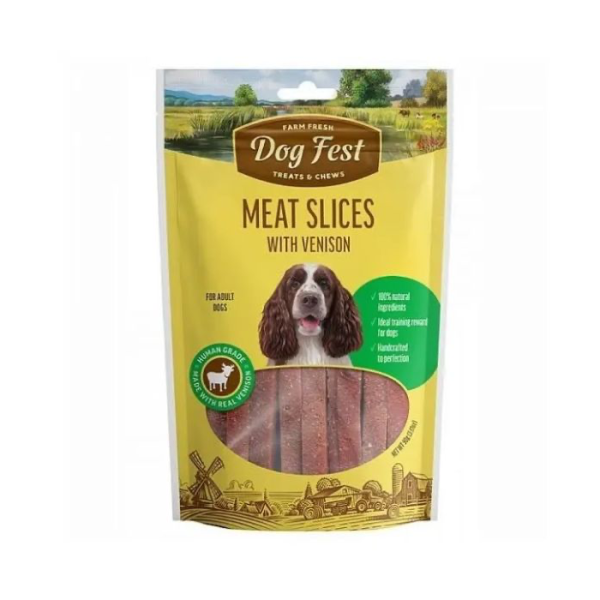 דוג פסט Dog Fest חטיף רצועות בשר צבי