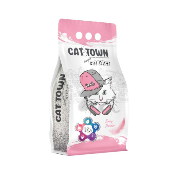 חול מתגבש לחתולים קט טאון CAT TOWN בריח טלק 10 ליטר