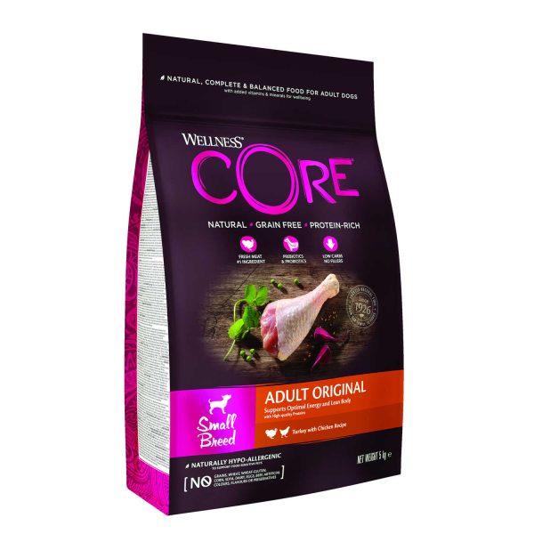 וולנס קור Wellness Core מזון יבש לכלבים קטנים בטעם הודו ועוף