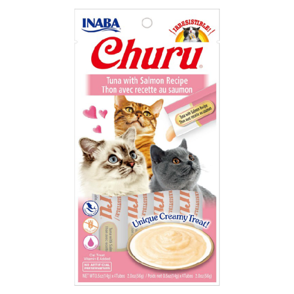 צ’ורו Churu חטיף רטוב לחתולים בטעם טונה וסלמון