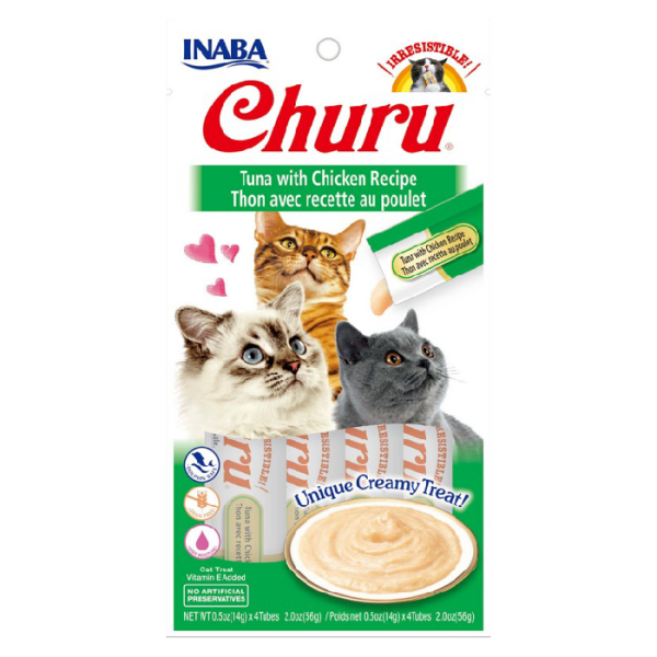צ’ורו Churu חטיף רטוב לחתולים בטעם טונה ועוף