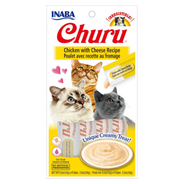 צ’ורו Churu חטיף רטוב לחתולים בטעם עוף וגבינה