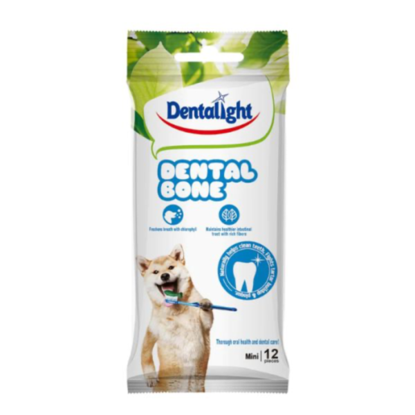 חטיף דנטלי לכלבים קטנים 12 יחידות Dentalight