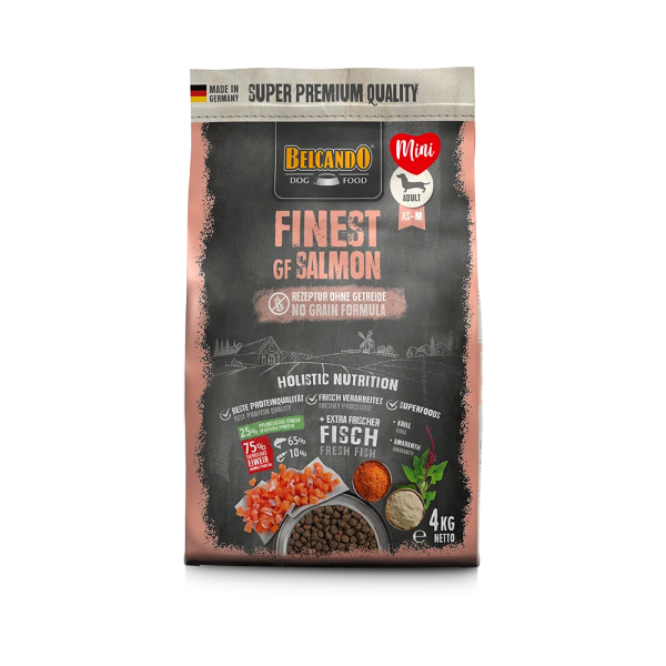 בלקנדו פיינסט סלמון 4 ק״ג Belcando Finest GF Salmon לכלבים קטנים ובינונים