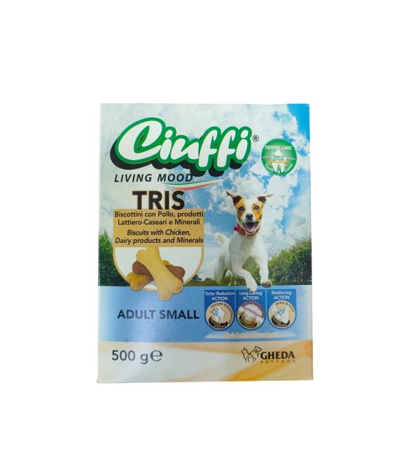 ביסקוויט לכלבים מידה סמול Ciuffi גרם 500 בטעם עוף